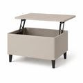 Couchtisch mit hochklappbarer Tischplatte und Stauraum MDF rechteckig Taupe 80 x 80 x 45 cm