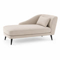 Chaiselongue mit Kissen 160 x 85 x 82 cm Polyester Beige