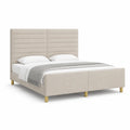 Polsterbett Doppelbett 180 x 200 cm Polyester Beige