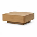 Couchtisch mit Stauraum 100 x 60 x 32 cm aus Eichenfurnier rechteckig Naturbraun