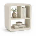 Standregal Bucherregal aus MDF mit abgerundeten Ecken Cremeweiss 60 x 30 x 70 cm